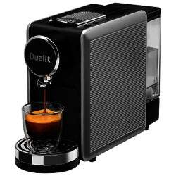 Dualit Lusso Capsule Tea & Coffee Capsule Machine, Black/Stainless Steel